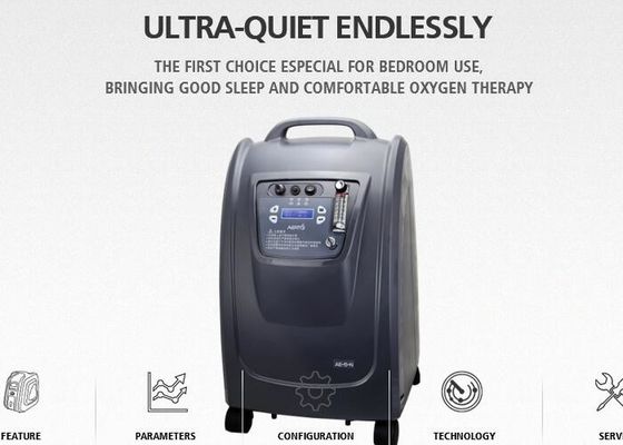 10L Flow Rate 220V Oxygen Concentrator Humidifier Dengan Sistem Neraca Panas SPO2 Opsional